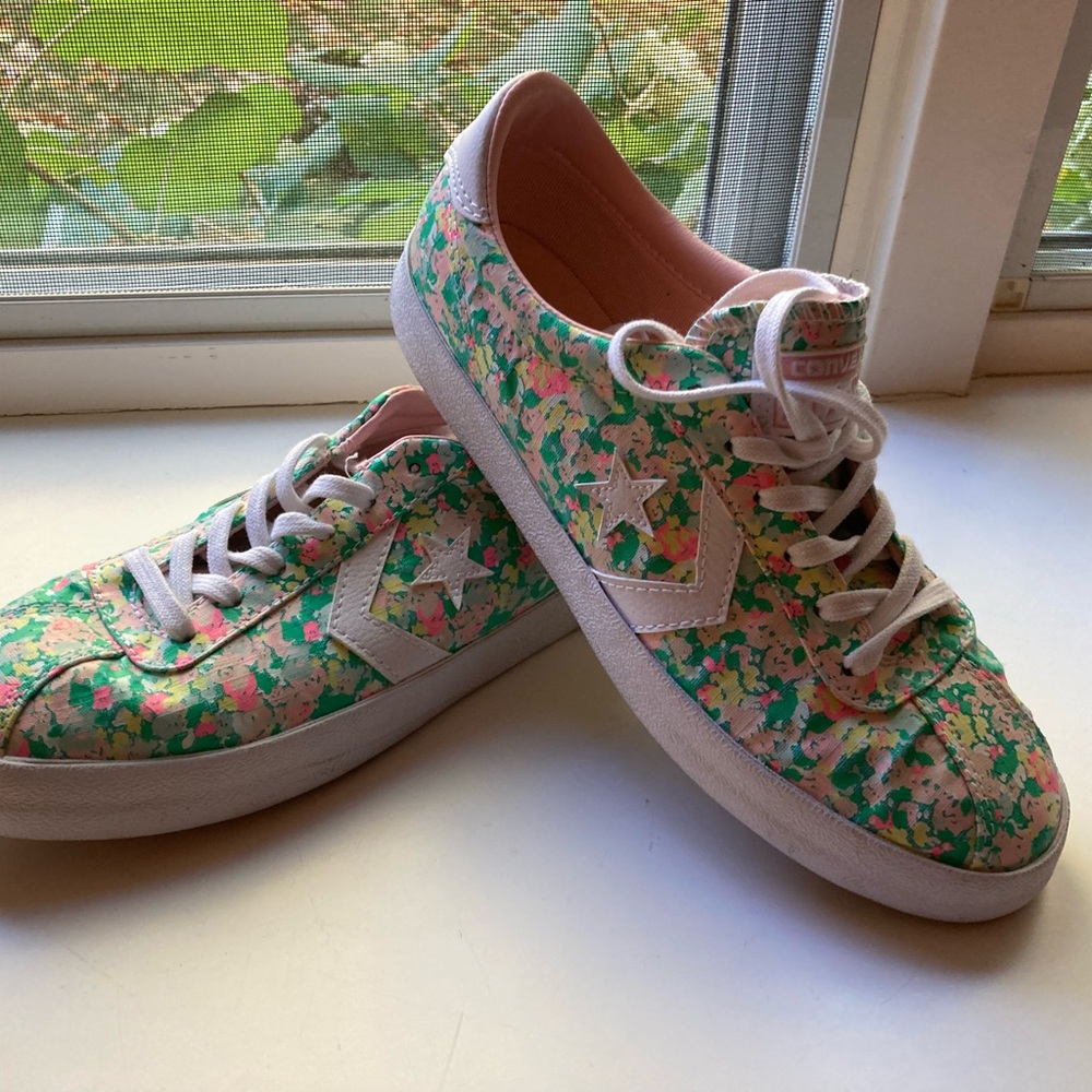 Floral converse sneakers